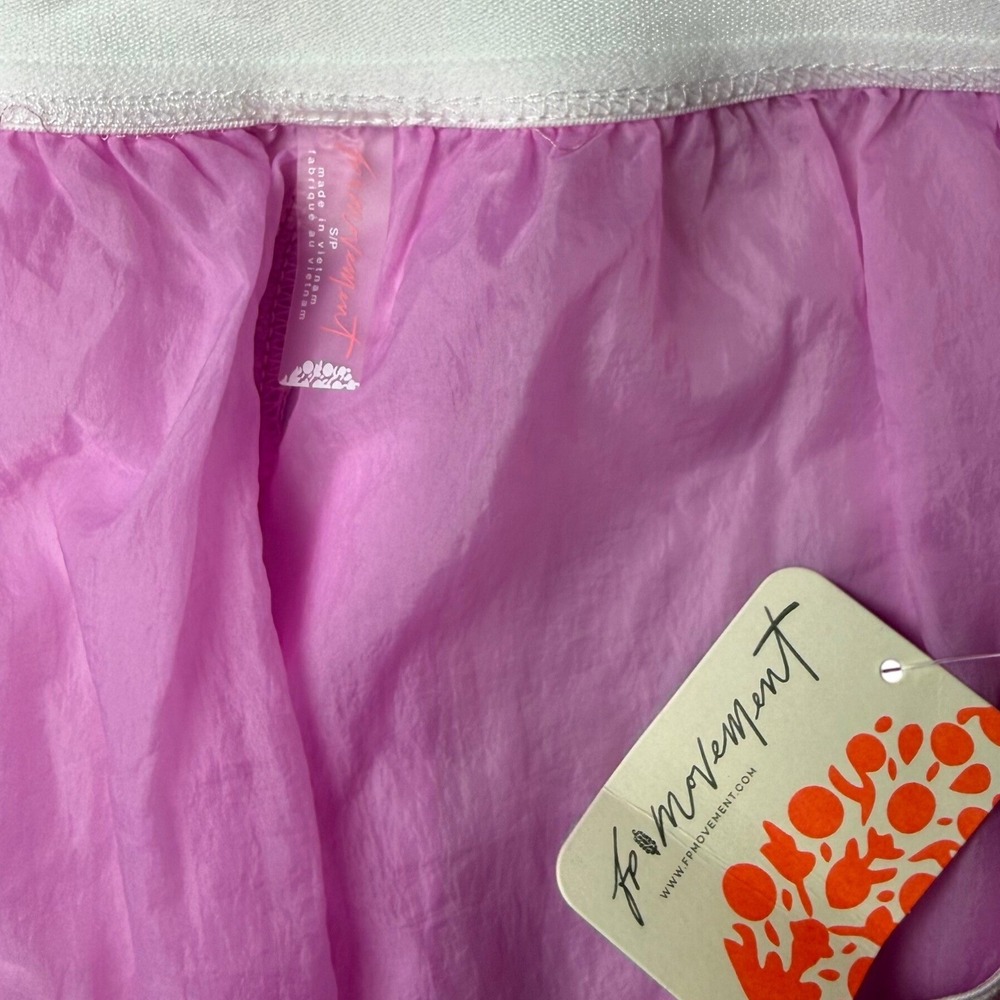 FP Movement Free People Step On Pants Pink Skirted Sheer Nylon Small NWT - Picture 2 of 8
